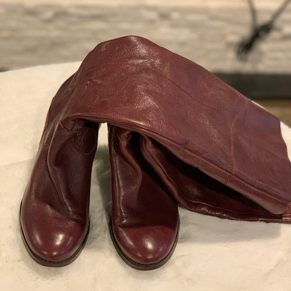 Audrey Brooke Leather Boots Size 9.5 - Picture 1 of 7